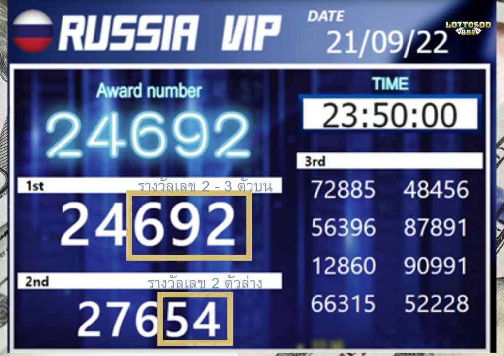 หวยหุ้นรัสเซียวีไอพี หุ้นรัสเซีย Lotto แทงหวยหุ้นออนไลน์ LOTTOSOD